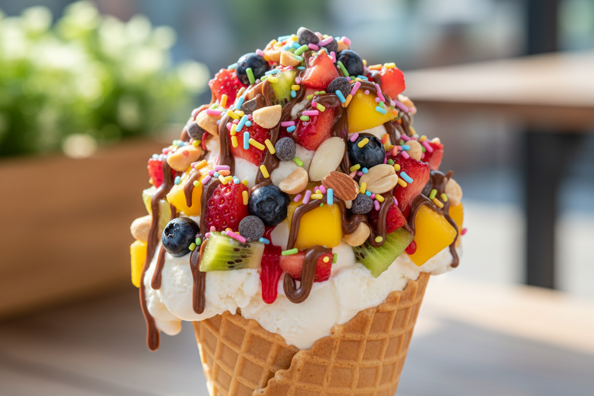 The Frudo Crunchy Swirl Ice Cream 🍨